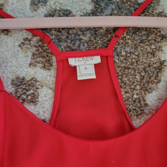 J. Crew Red Slip Top size 6 - Picture 2 of 3